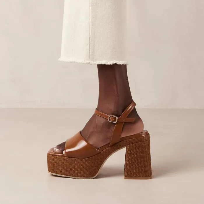 ALOHAS Heels Women Jazzy 8211 Brown Vegan Sandals