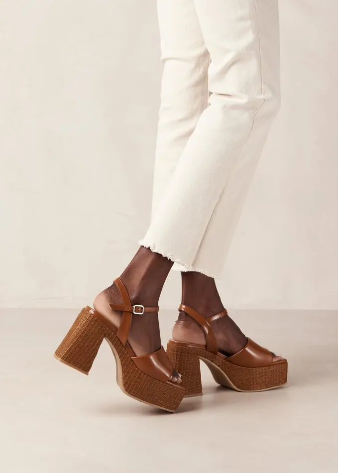 ALOHAS Heels Women Jazzy 8211 Brown Vegan Sandals
