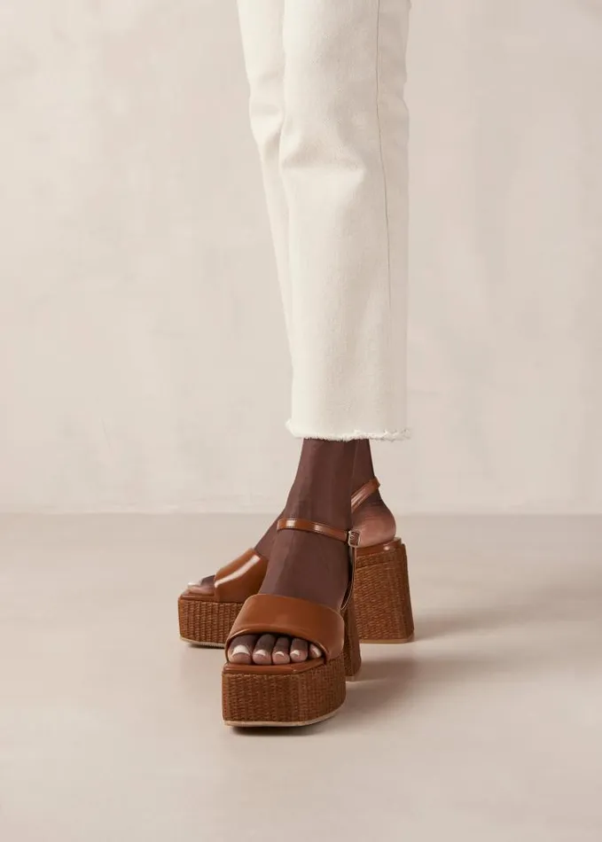 ALOHAS Heels Women Jazzy 8211 Brown Vegan Sandals