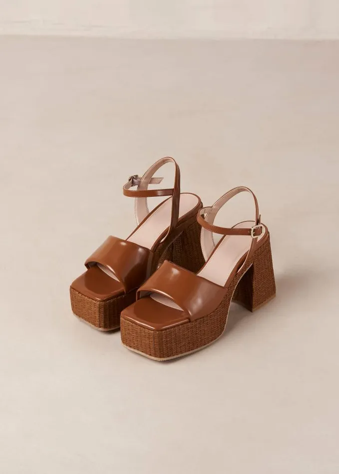 ALOHAS Heels Women Jazzy 8211 Brown Vegan Sandals