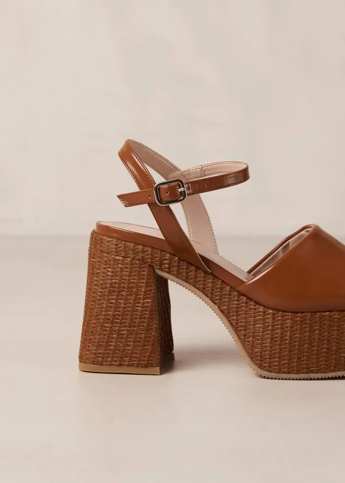 ALOHAS Heels Women Jazzy 8211 Brown Vegan Sandals