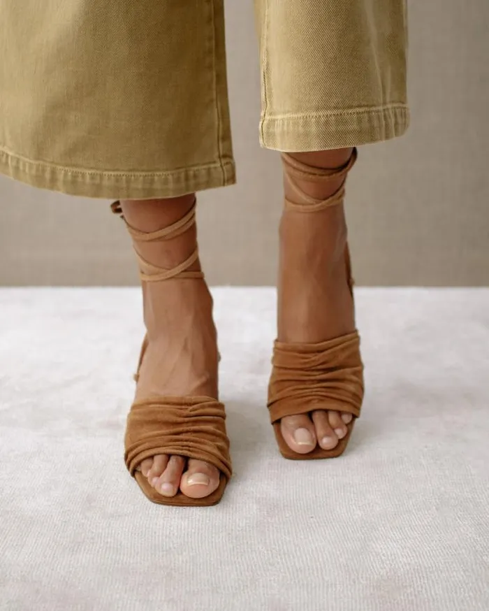 ALOHAS Heels Women Kahlo 8211 Brown Leather Sandals