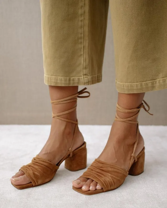 ALOHAS Heels Women Kahlo 8211 Brown Leather Sandals