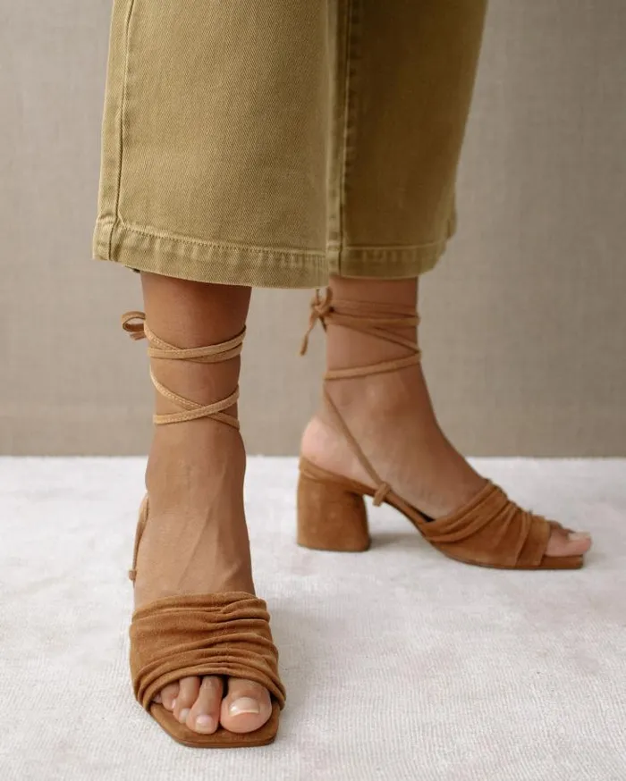ALOHAS Heels Women Kahlo 8211 Brown Leather Sandals