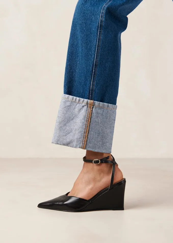 ALOHAS Heels Women Polly 8211 Black Wedge Pumps
