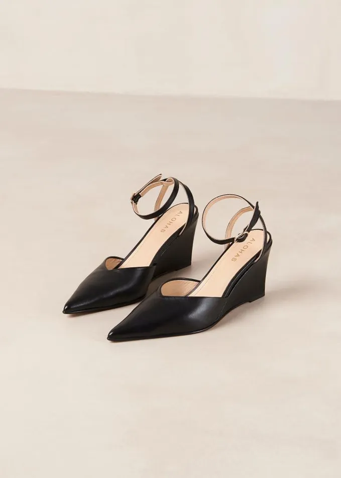 ALOHAS Heels Women Polly 8211 Black Wedge Pumps