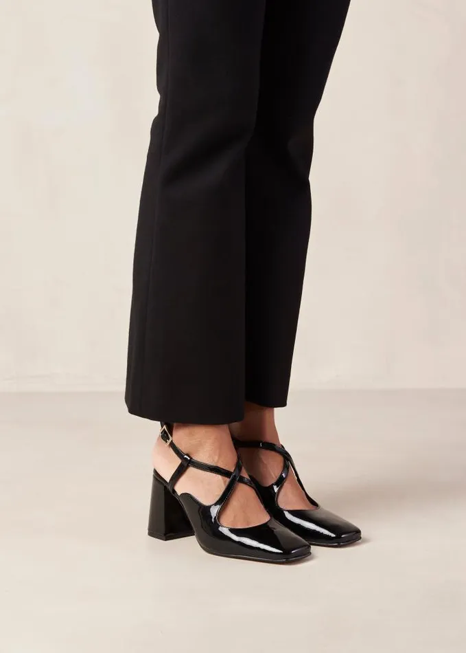 ALOHAS Heels Women Reggie 8211 Black Patent Leather Pumps