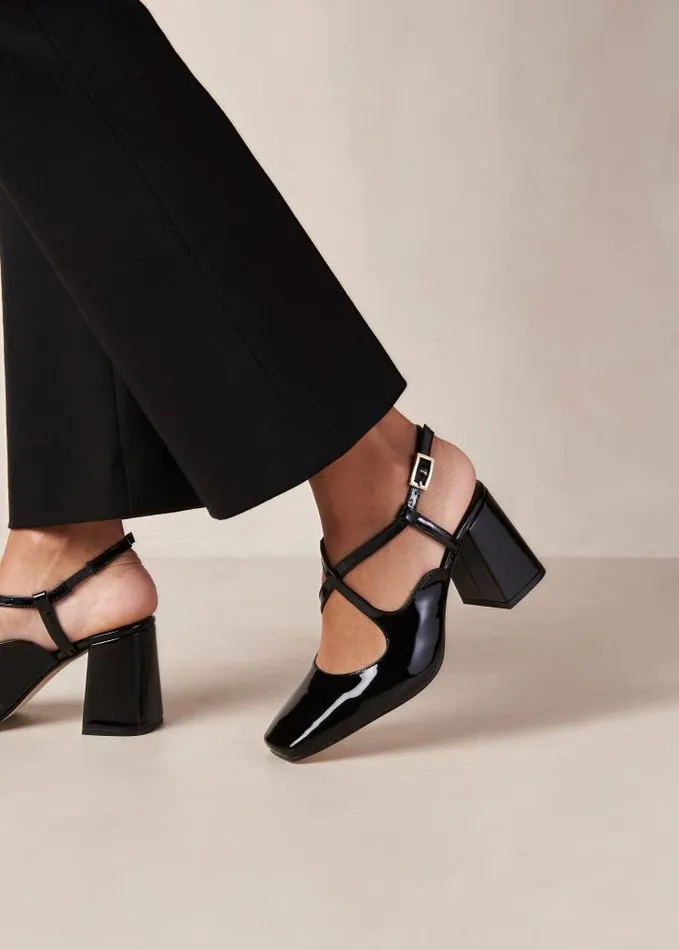 ALOHAS Heels Women Reggie 8211 Black Patent Leather Pumps