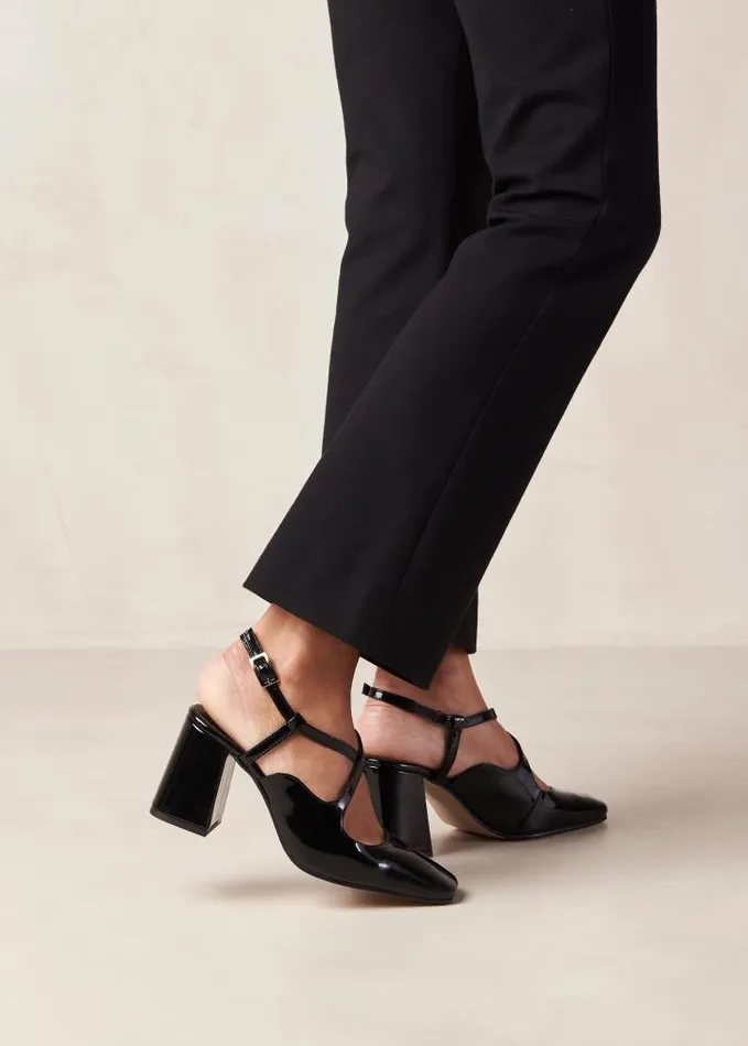 ALOHAS Heels Women Reggie 8211 Black Patent Leather Pumps