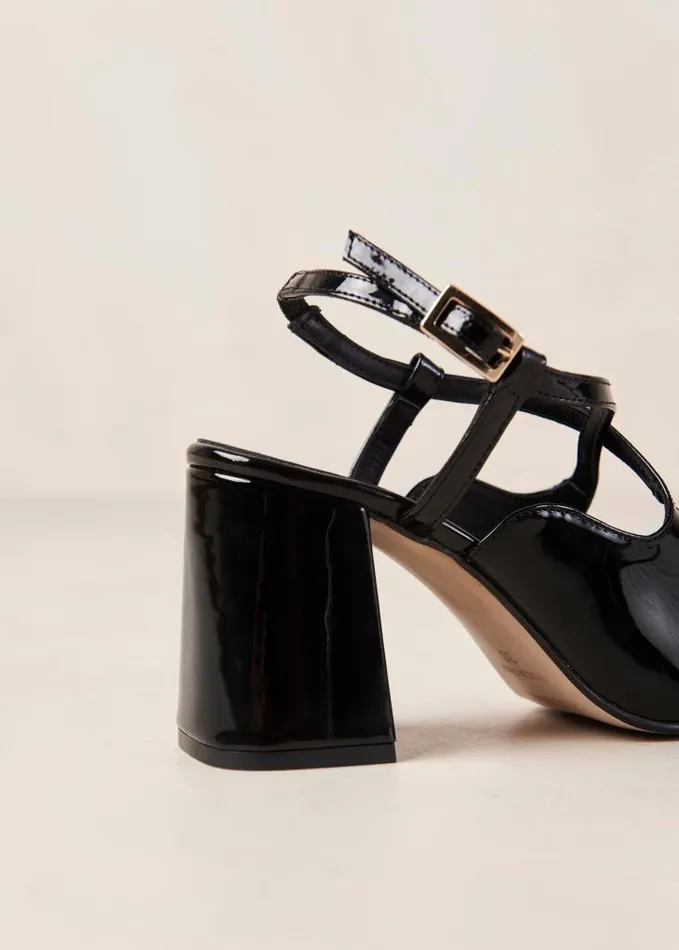 ALOHAS Heels Women Reggie 8211 Black Patent Leather Pumps