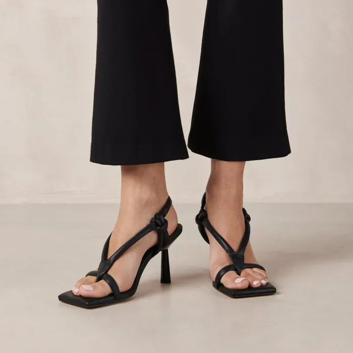 ALOHAS Heels Women Sheila 8211 Black Leather Sandals