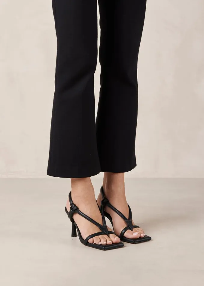 ALOHAS Heels Women Sheila 8211 Black Leather Sandals