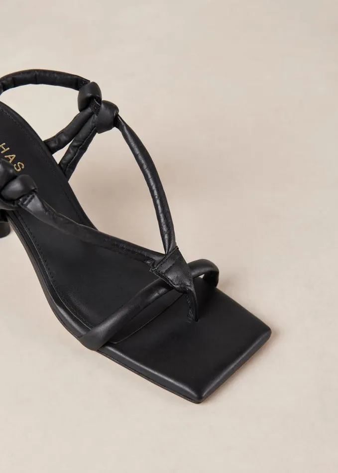 ALOHAS Heels Women Sheila 8211 Black Leather Sandals