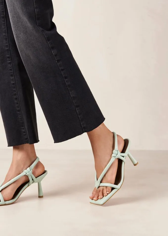 ALOHAS Heels Women Sheila 8211 Green ToePost Heeled Sandals