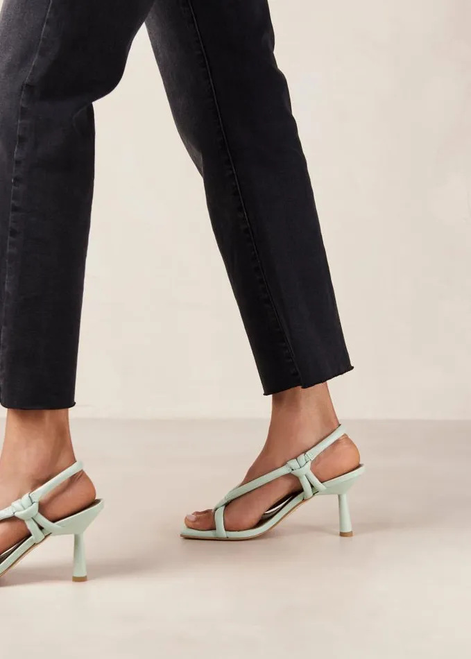ALOHAS Heels Women Sheila 8211 Green ToePost Heeled Sandals