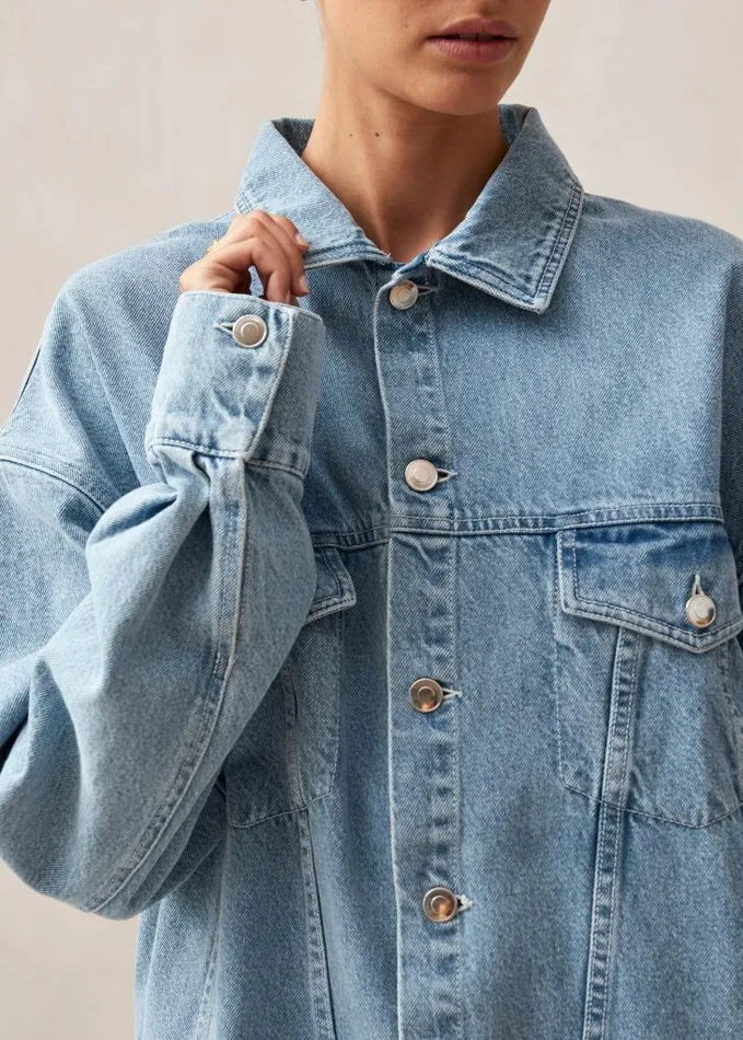 ALOHAS Jackets Women Alaska 8211 Blue Denim Jacket