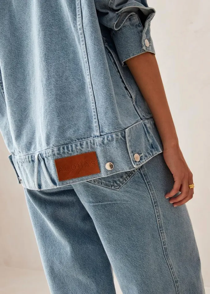 ALOHAS Jackets Women Alaska 8211 Blue Denim Jacket