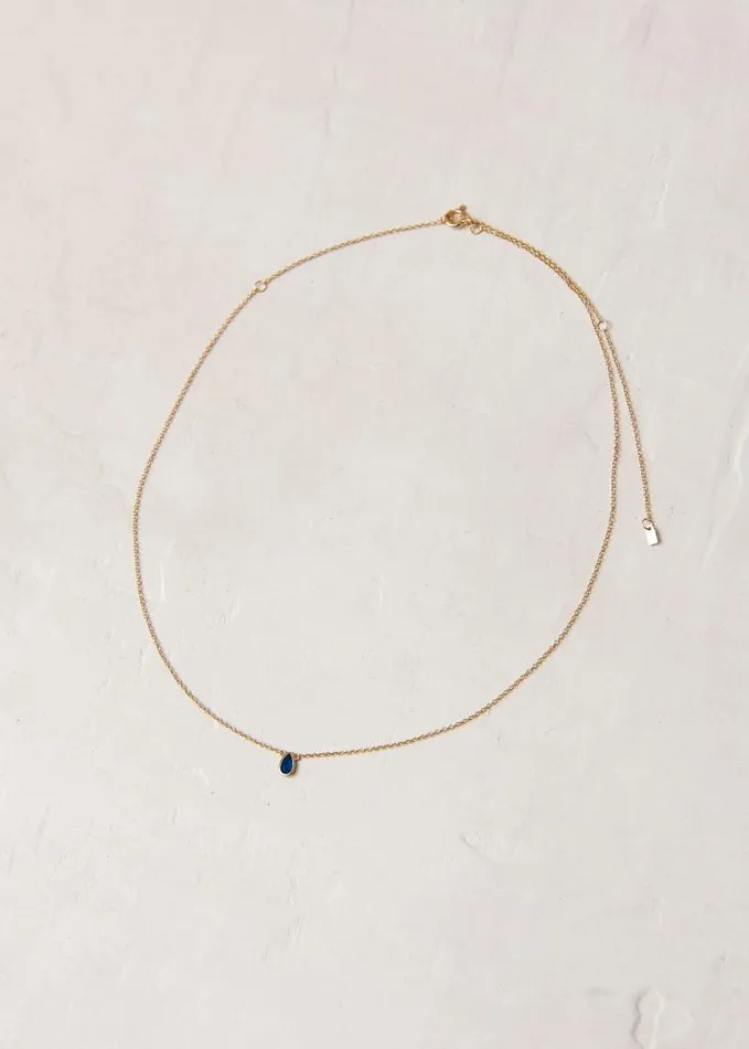 ALOHAS Jewelry Women Fairy 8211 Gold And Blue Crystal Necklace