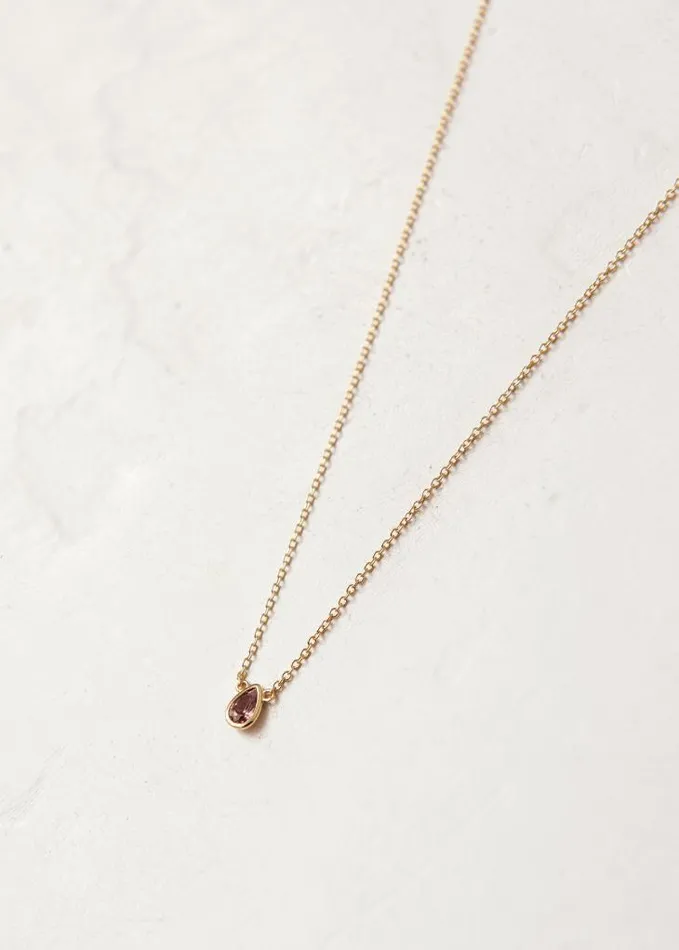 ALOHAS Jewelry Women Fairy 8211 Gold And Purple Crystal Necklace