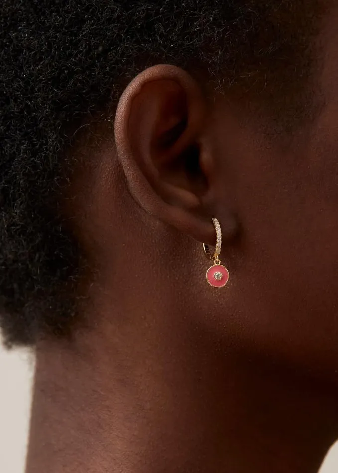 ALOHAS Jewelry Women Globe 8211 Gold And Red Earrings