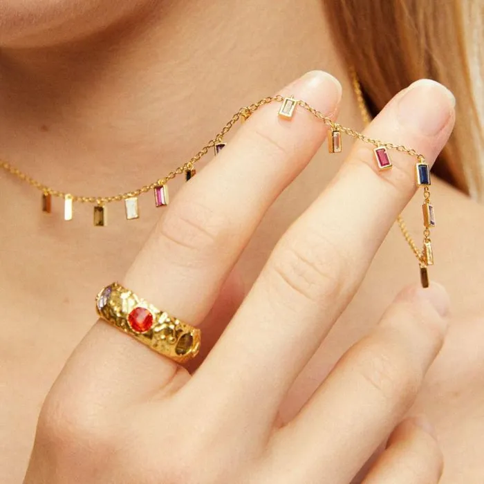 ALOHAS Jewelry Women Libra 8211 Chunky Gold Ring