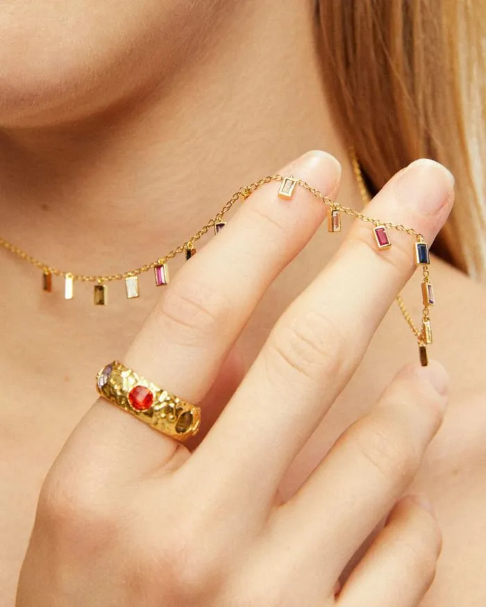 ALOHAS Jewelry Women Libra 8211 Chunky Gold Ring