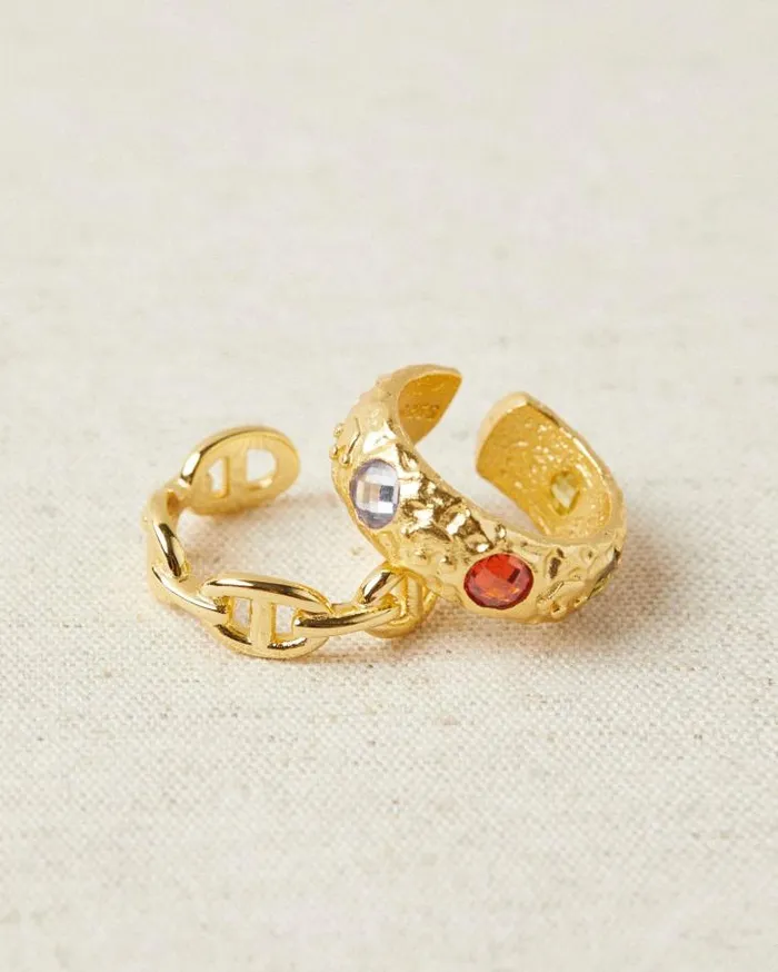 ALOHAS Jewelry Women Libra 8211 Chunky Gold Ring