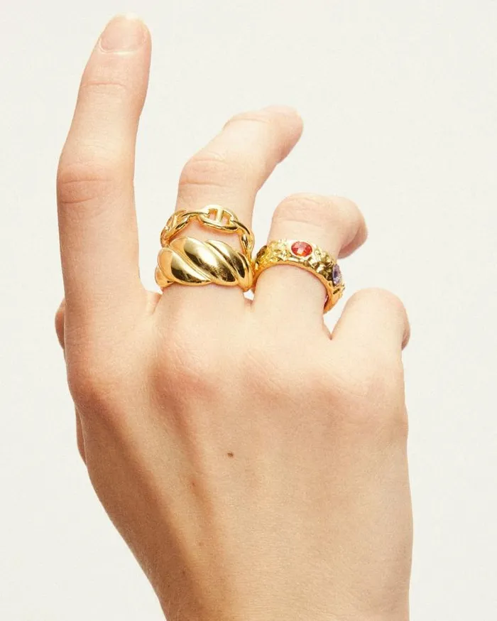 ALOHAS Jewelry Women Libra 8211 Chunky Gold Ring