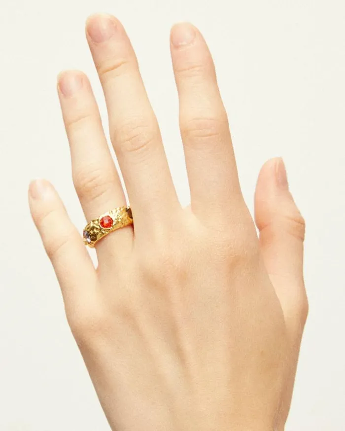 ALOHAS Jewelry Women Libra 8211 Chunky Gold Ring