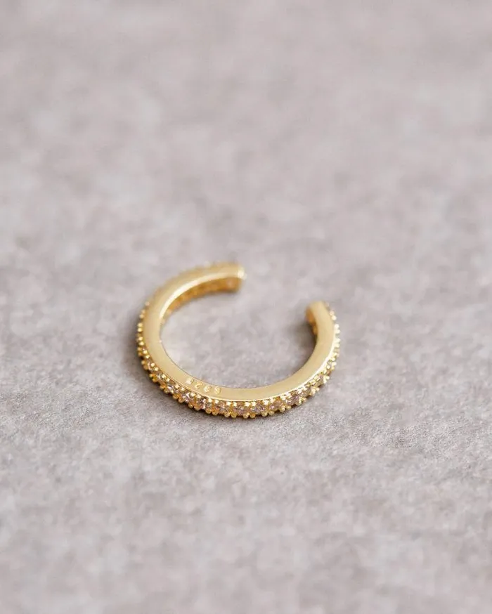 ALOHAS Jewelry Women Loop 8211 Gold And Crystal Earcuff