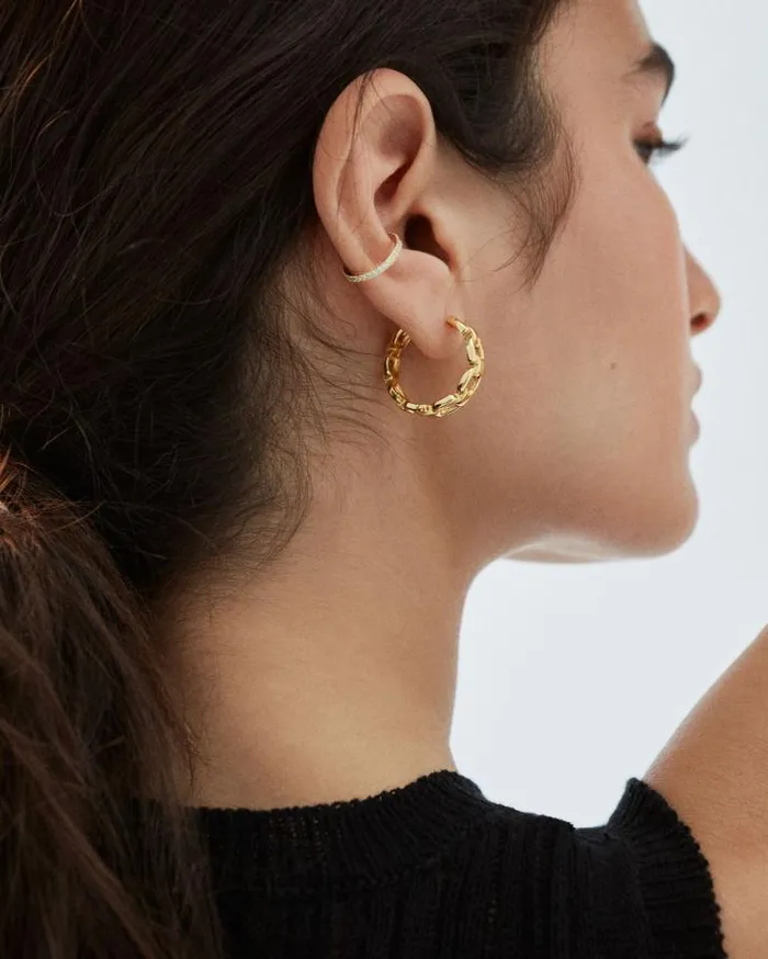 ALOHAS Jewelry Women Loop 8211 Gold And Crystal Earcuff