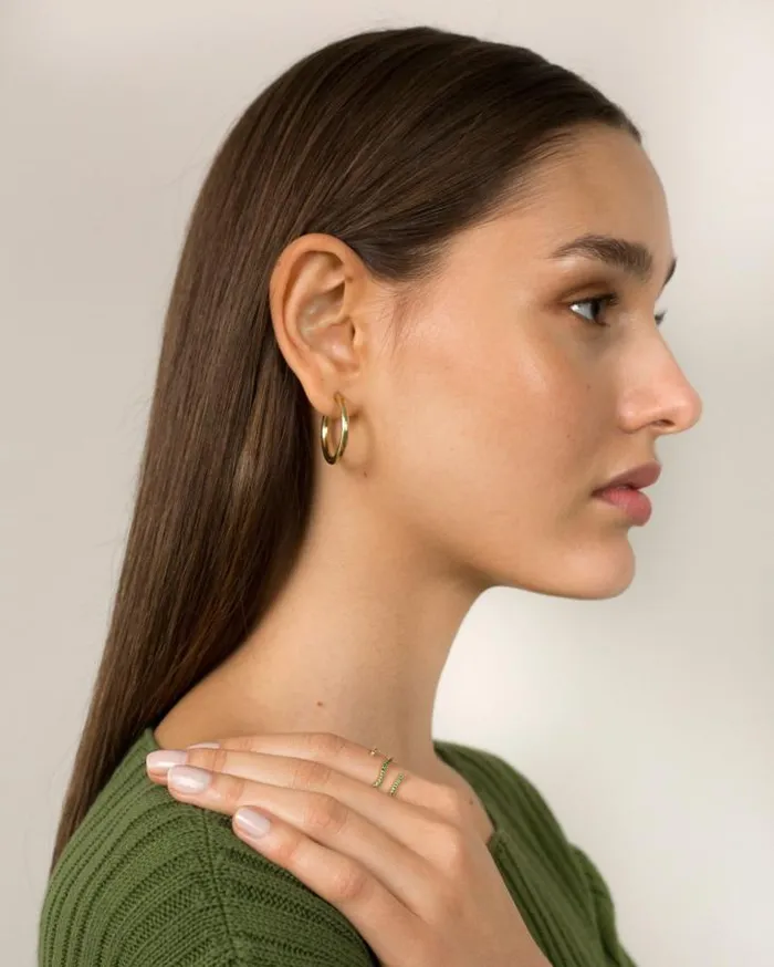 ALOHAS Jewelry Women Nice Nail 8211 Gold Earring