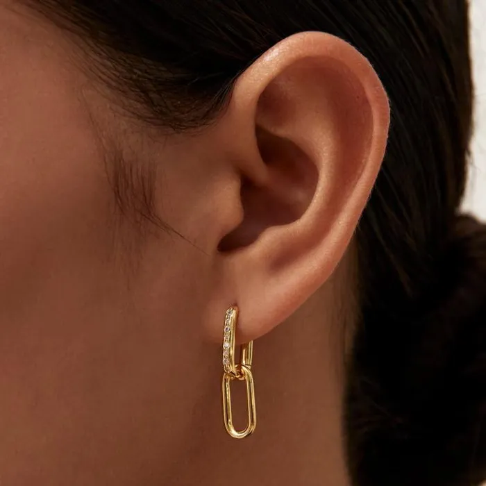 ALOHAS Jewelry Women Pascal 8211 Gold Earrings With Crystals