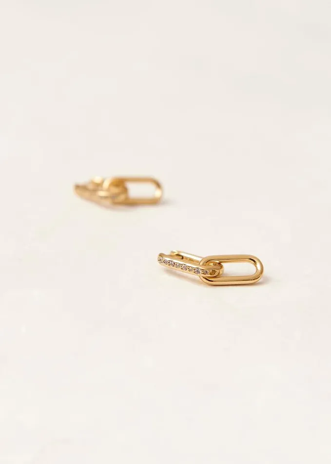 ALOHAS Jewelry Women Pascal 8211 Gold Earrings With Crystals