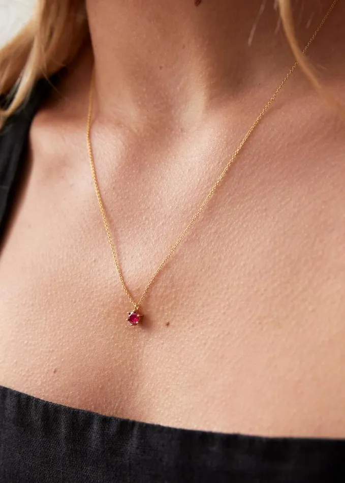 ALOHAS Jewelry Women Rococo 8211 Gold And Pink Crystal Necklace