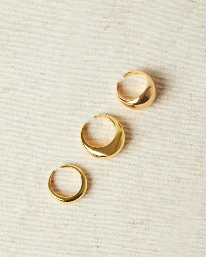 ALOHAS Jewelry Women Simple Maxi 8211 Gold Ring