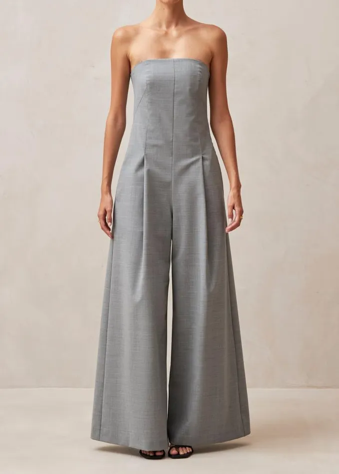 ALOHAS Jumpsuits Women Elisa 8211 Grey WoolBlend Jumpsuit