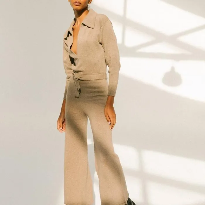 ALOHAS Jumpsuits Women Timeline 8211 Brown Knit Jumpsuit