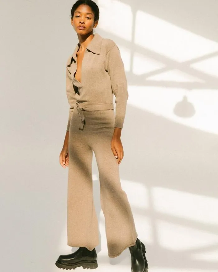ALOHAS Jumpsuits Women Timeline 8211 Brown Knit Jumpsuit