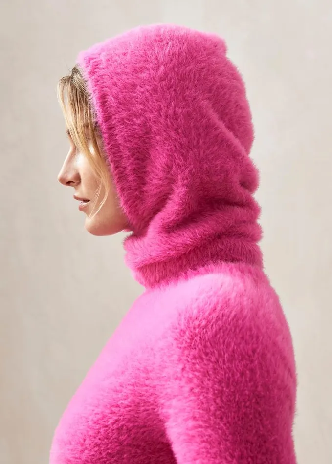 ALOHAS Knitwear Women Softie 8211 Pink Knitted Balaclava