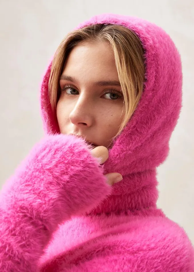ALOHAS Knitwear Women Softie 8211 Pink Knitted Balaclava