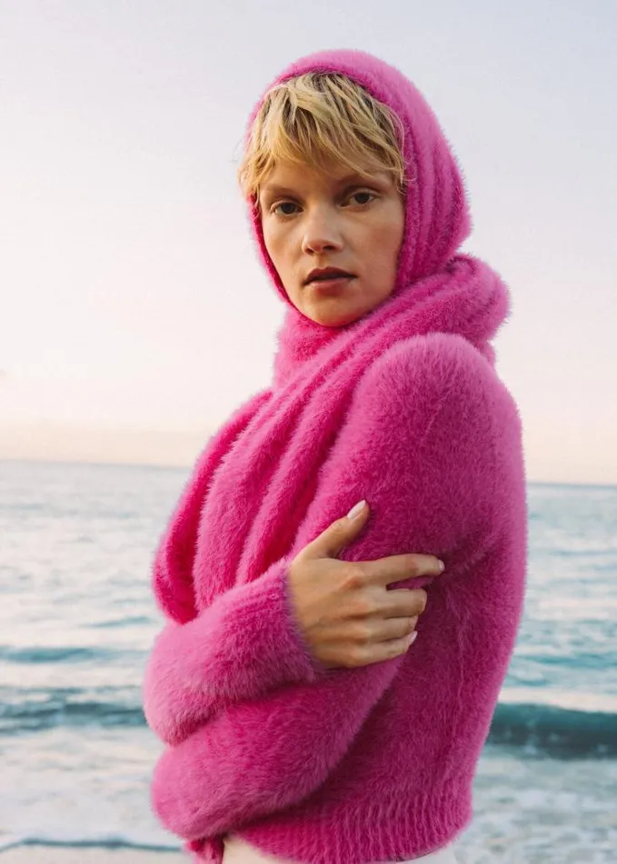 ALOHAS Knitwear Women Softie 8211 Pink Knitted Balaclava