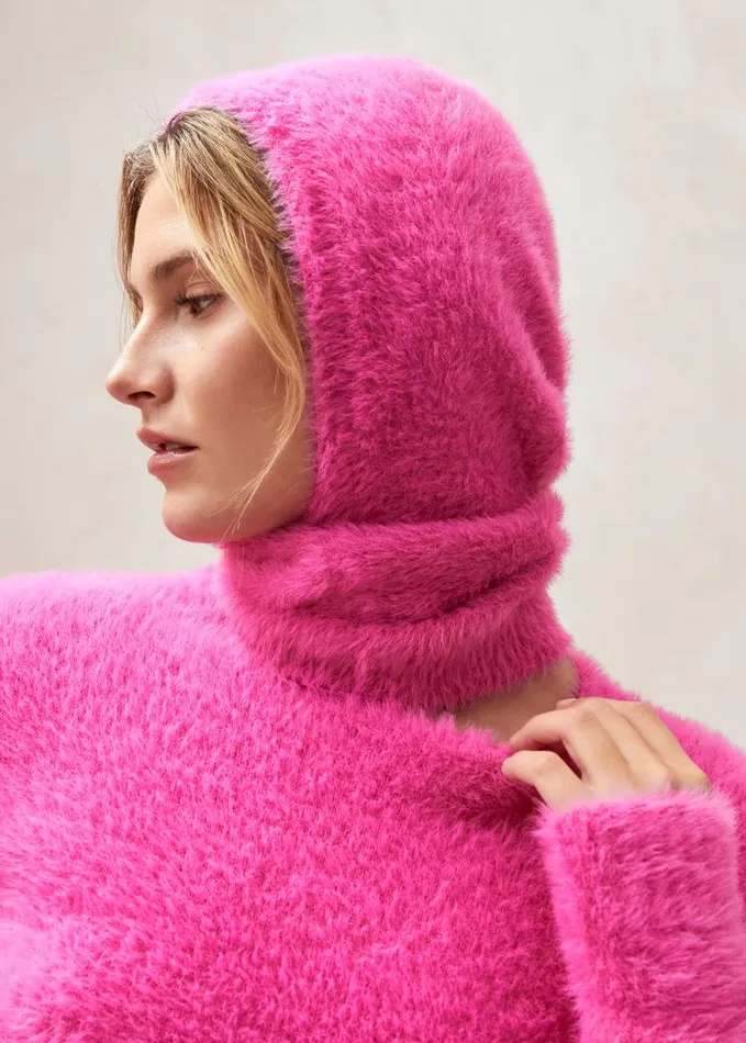 ALOHAS Knitwear Women Softie 8211 Pink Knitted Balaclava