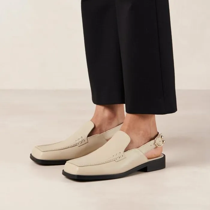 ALOHAS Loafers Women Abe 8211 Cream Slingback Loafers