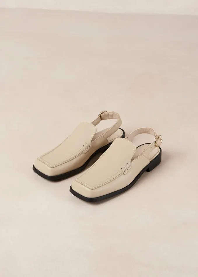 ALOHAS Loafers Women Abe 8211 Cream Slingback Loafers