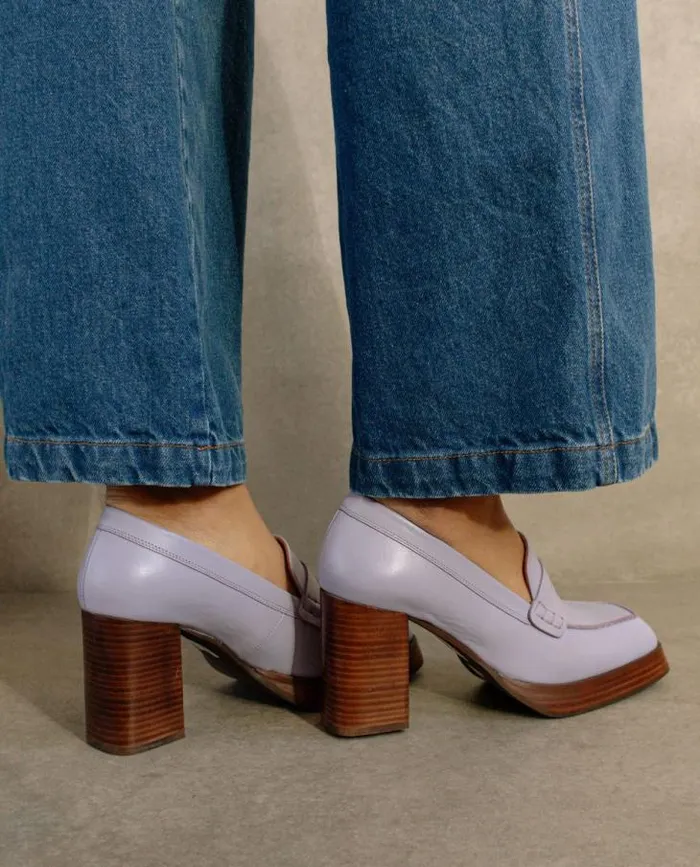 ALOHAS Loafers Women Busy 8211 Purple Leather Loafers