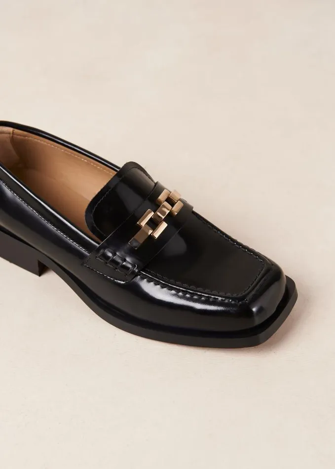 ALOHAS Loafers Women Elliot 8211 Black GoldChain Loafers