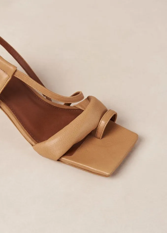 ALOHAS Mules Women Asymmetric Straps 8211 Brown Leather Mules