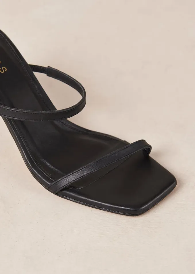 ALOHAS Mules Women Cannes 8211 Black Leather Sandals
