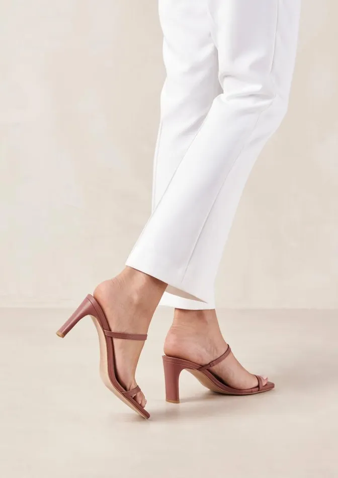ALOHAS Mules Women Cannes 8211 Pink Leather Sandals